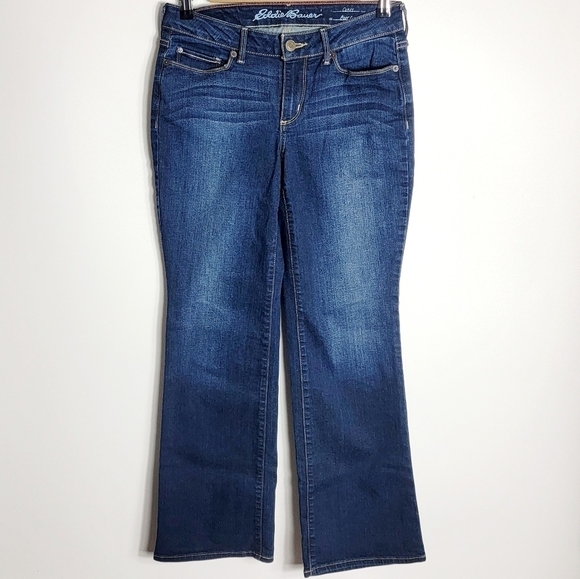 Eddie Bauer Especially Died Curvy Boot Cut Women's Jeans Size P4 - Picture 1 of 6